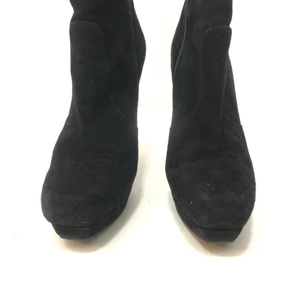 STUART WEITZMAN Black Suede Platform Booties - Picture 9 of 11